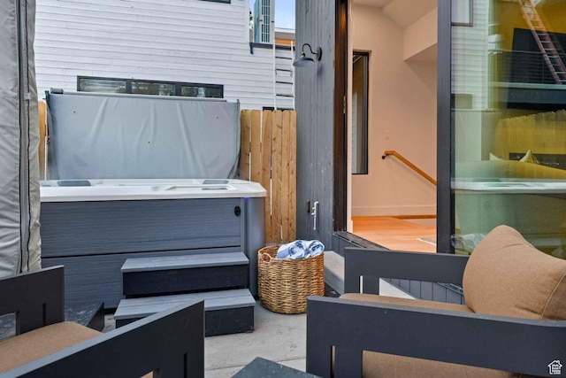 1125 Park Ave Unit 2, Park City, UT 84060 - view of patio / terrace with a hot tub