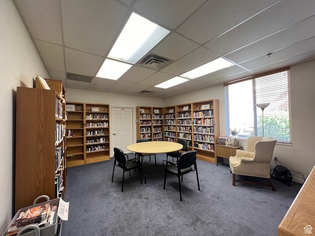 502 S 1040 E Unit 221, American Fork, UT 84003 - dining area with carpet floors, visible vents, and a drop ceiling