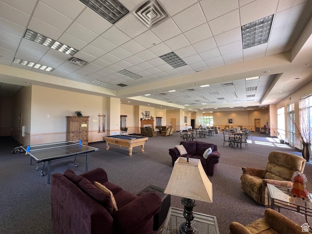 502 S 1040 E Unit 221, American Fork, UT 84003 - rec room featuring a drop ceiling, a wealth of natural light, and billiards