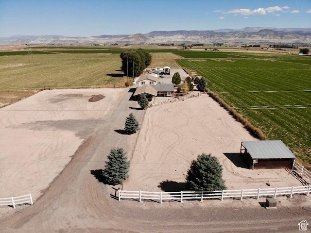 1942 N Sevier Valley Canal Rd, Richfield, UT 84701 - birds eye view of property with a rural view and a mountain view