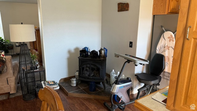2796 S 2575 W, Roosevelt, UT 84066 - detailed view of wood finished floors and a wood stove