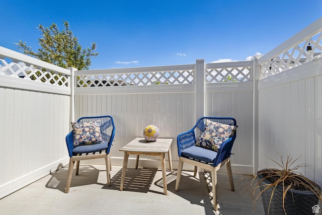view of patio / terrace with a fenced backyard