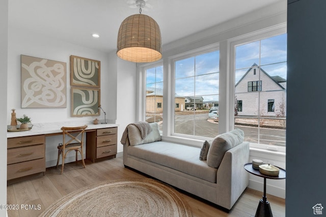937 Hart Loop, Kamas, UT 84036 - interior space with built in desk, light hardwood / wood-style floors, and plenty of natural light
