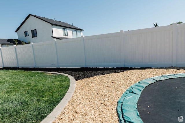 view of yard featuring fence private yard