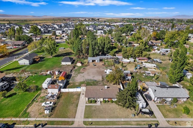 bird's eye view with a residential view