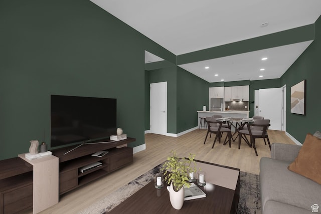 2303 Deer Hollow Rd Unit 1333/4, Park City, UT 84060 - living area with light wood finished floors, baseboards, and recessed lighting