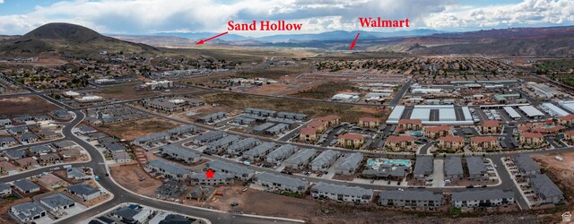 278 N 2020 W, Hurricane, UT 84737 - aerial view of property and surrounding area with mountains