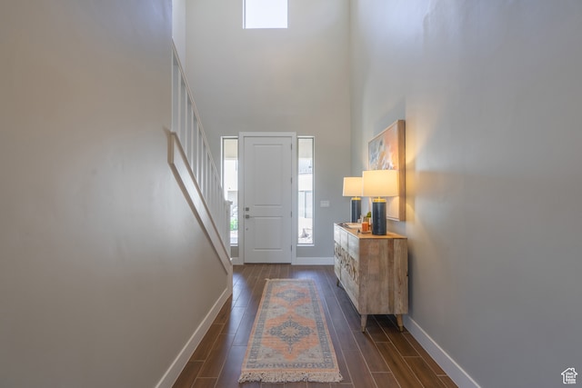 278 N 2020 W, Hurricane, UT 84737 - foyer featuring dark wood-type flooring and a towering ceiling