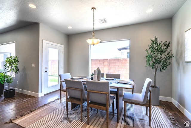 278 N 2020 W, Hurricane, UT 84737 - dining space featuring dark hardwood / wood-style floors and a textured ceiling