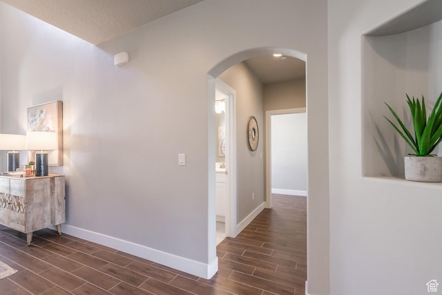 278 N 2020 W, Hurricane, UT 84737 - hall with arched walkways and wood tiled floors