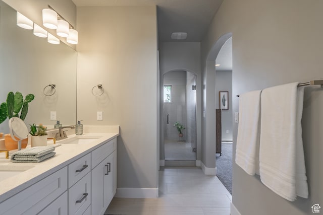 278 N 2020 W, Hurricane, UT 84737 - bathroom with vanity and a shower with shower door