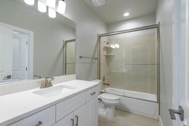 278 N 2020 W, Hurricane, UT 84737 - full bathroom with vanity, combined bath / shower with glass door, and toilet