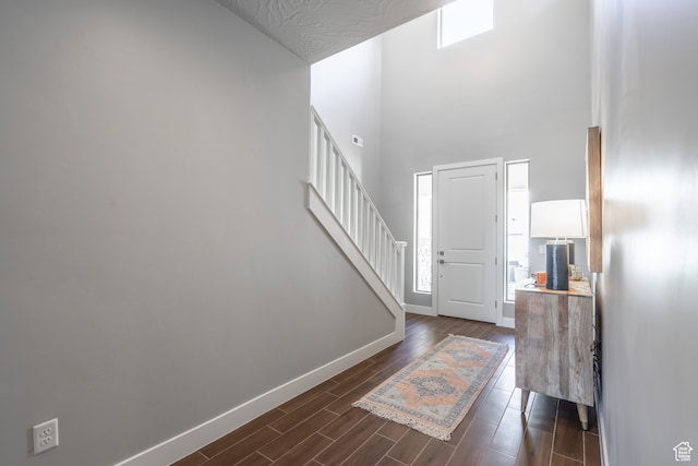 278 N 2020 W, Hurricane, UT 84737 - entrance foyer featuring a high ceiling and dark hardwood / wood-style floors