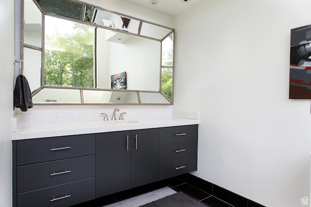 3809 E Thousand Oaks Cir, Salt Lake City, UT 84124 - bathroom with vanity, plenty of natural light, and tile patterned floors