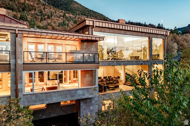 3809 E Thousand Oaks Cir, Salt Lake City, UT 84124 - back of house with a balcony and a mountain view