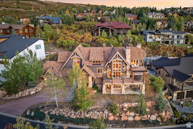 75 Hidden Oaks Ln, Park City, UT 84060 - birds eye view of property featuring a residential view