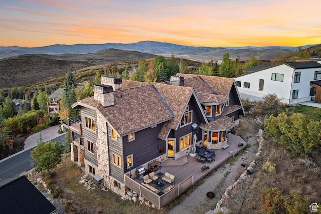 75 Hidden Oaks Ln, Park City, UT 84060 - drone / aerial view featuring a mountain view