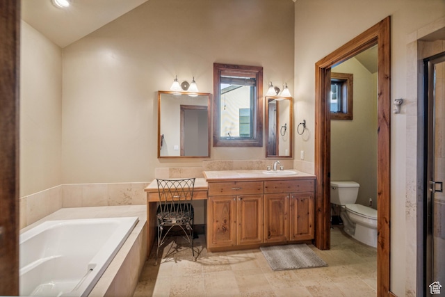 75 Hidden Oaks Ln, Park City, UT 84060 - bathroom with toilet, a bath, an enclosed shower, and vanity
