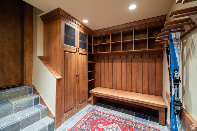 75 Hidden Oaks Ln, Park City, UT 84060 - mudroom featuring recessed lighting and light tile patterned floors