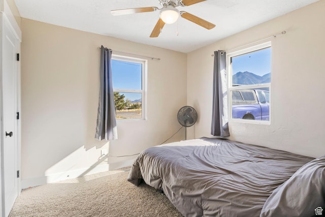 bedroom with ceiling fan