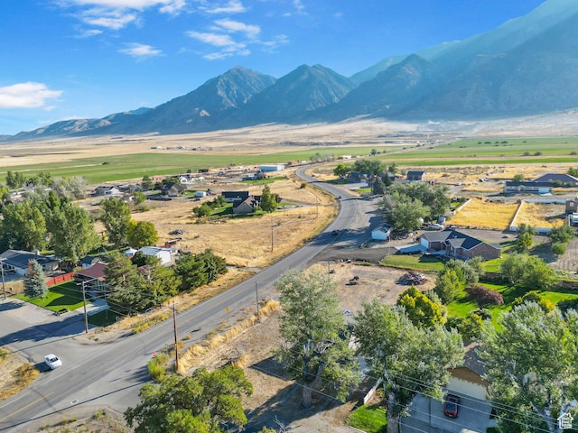 aerial view featuring a mountain view