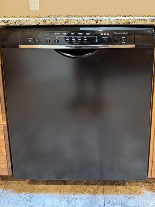 room details with black dishwasher