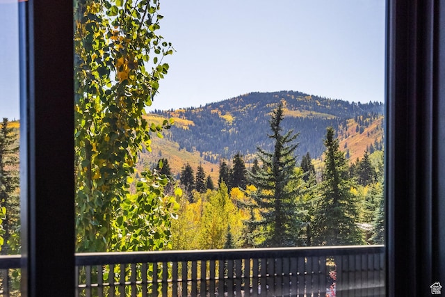 3576 Ridgeline Dr Unit 14-C, Park City, UT 84098 - view of mountain background with a heavily wooded area