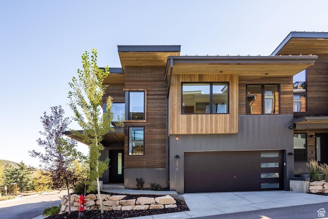 3576 Ridgeline Dr Unit 14-C, Park City, UT 84098 - modern home featuring a garage and driveway
