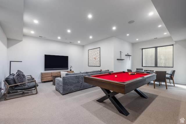 3576 Ridgeline Dr Unit 14-C, Park City, UT 84098 - rec room with carpet floors, recessed lighting, billiards table, and baseboards