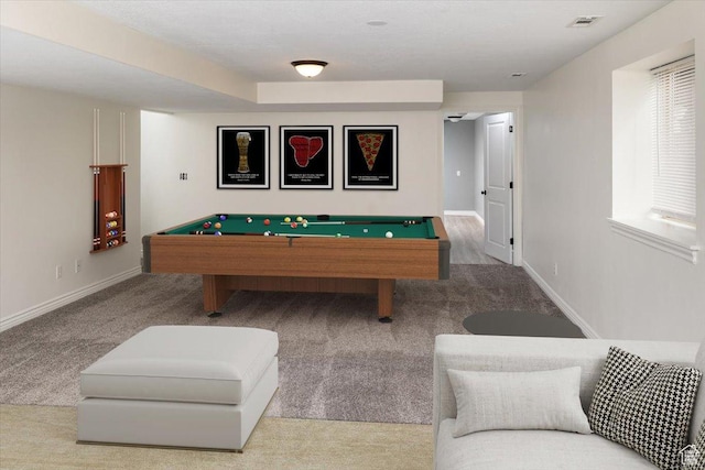 783 W 900 S, Tremonton, UT 84337 - playroom featuring visible vents, baseboards, carpet floors, and pool table