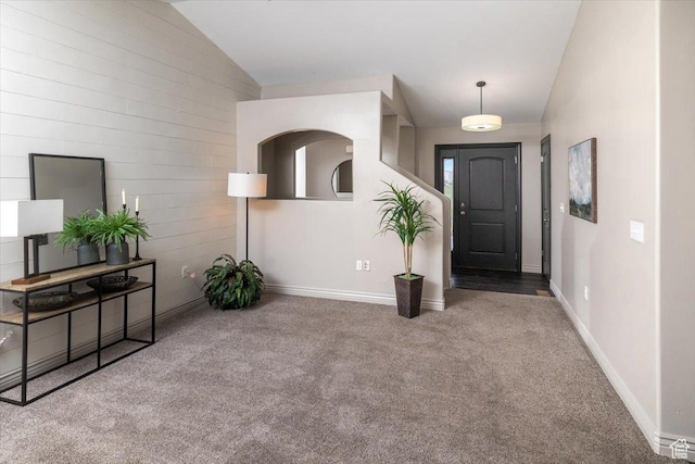 783 W 900 S, Tremonton, UT 84337 - entryway with lofted ceiling, carpet flooring, and baseboards