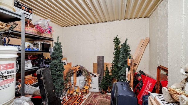 view of storage room