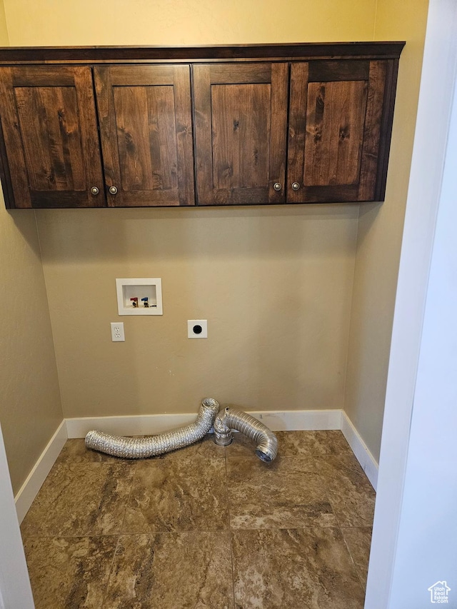 772 S 150 E, Smithfield, UT 84335 - laundry room featuring cabinet space, electric dryer hookup, baseboards, and washer hookup