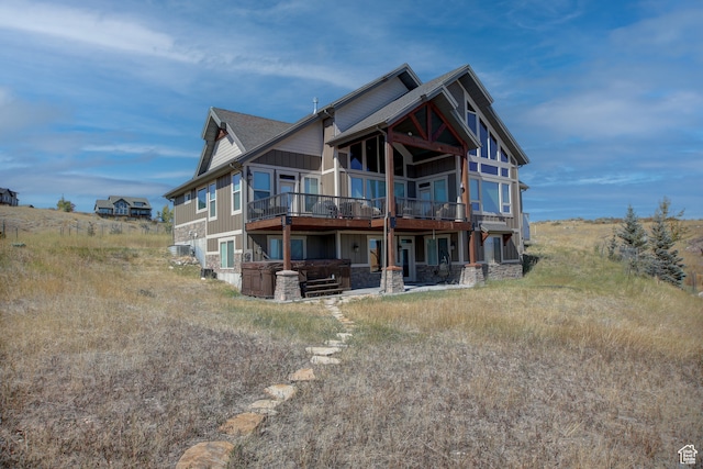 86 Aster Pl, Fish Haven, ID 83287 - back of property with a wooden deck