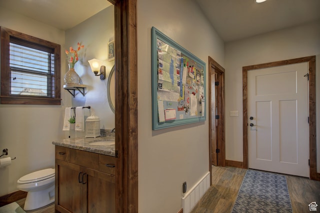 86 Aster Pl, Fish Haven, ID 83287 - interior space featuring sink and dark wood-type flooring