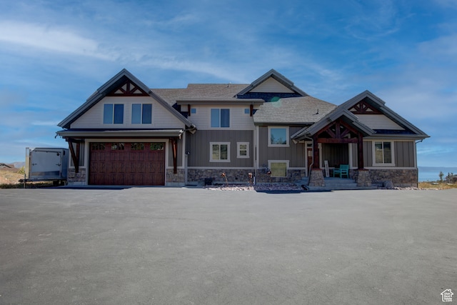 craftsman-style home featuring a garage