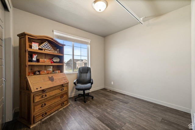 665 S 1400 W, Syracuse, UT 84075 - office area featuring dark wood-type flooring and baseboards