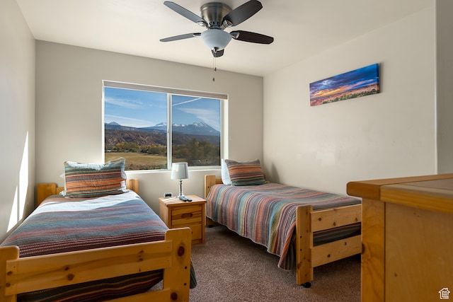 3862 Desert Willow Cir Unit A8, Moab, UT 84532 - carpeted bedroom featuring ceiling fan