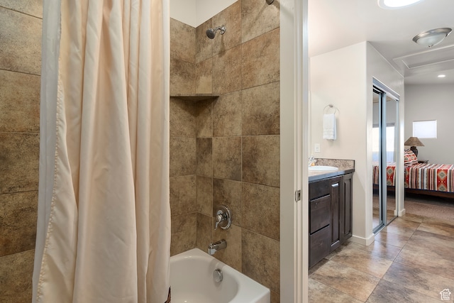3862 Desert Willow Cir Unit A8, Moab, UT 84532 - bathroom featuring vanity and shower / tub combo with curtain