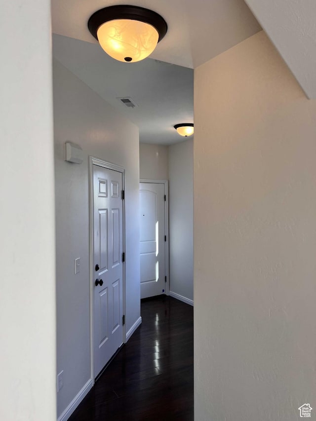 6912 S Village Haven Ln, Midvale, UT 84047 - hallway with dark hardwood / wood-style floors