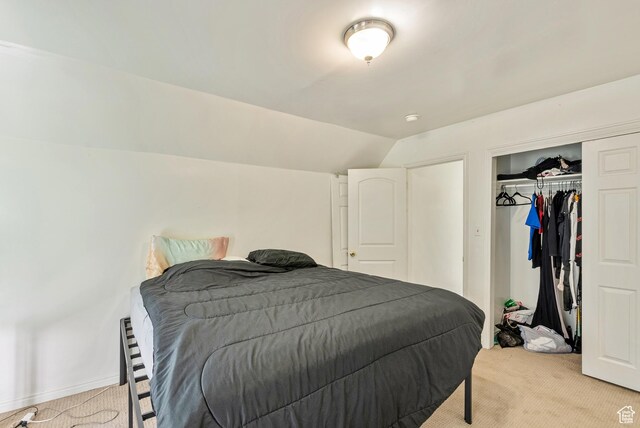 48 E 200 N, Salt Lake City, UT 84103 - bedroom with a closet, light carpet, and lofted ceiling