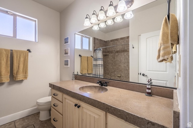 2042 Westcliff Dr, St George, UT 84790 - full bath with plenty of natural light, toilet, tiled shower, and tile patterned floors