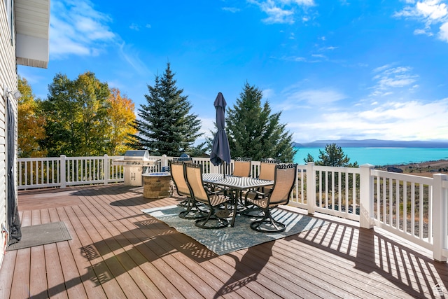 213 Lewis Loop Unit 38, Fish Haven, ID 83287 - wooden deck with a water view