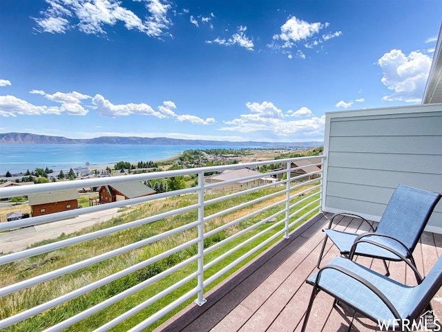 942 N Newberg Dr Unit 2, Garden City, UT 84028 - balcony featuring a water and mountain view