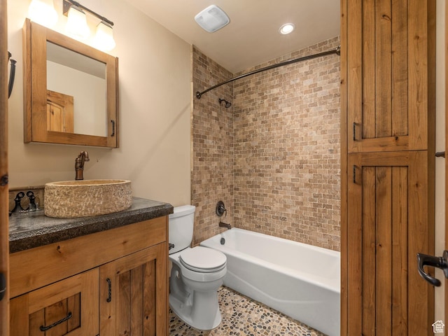 2050 W 2130 N, Helper, UT 84526 - bathroom with visible vents, toilet, vanity, and shower / bath combination