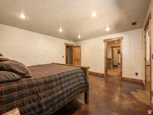 2050 W 2130 N, Helper, UT 84526 - bedroom featuring concrete floors, baseboards, visible vents, and recessed lighting