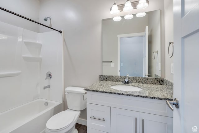 548 E 300 N, Vineyard, UT 84059 - bathroom with baseboards, toilet, shower / washtub combination, and vanity
