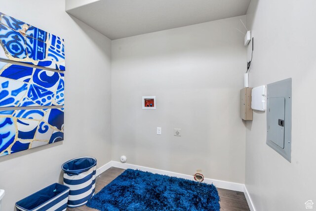 265 N 670 E, Vineyard, UT 84059 - washroom with electric dryer hookup, electric panel, hookup for a washing machine, and laundry area