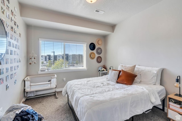 265 N 670 E, Vineyard, UT 84059 - carpeted bedroom featuring a textured ceiling, visible vents, and baseboards