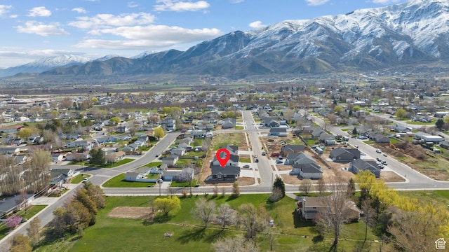 292 500 N, Santaquin, UT 84655 - bird's eye view with a mountain view and a residential view
